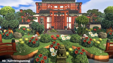 Horrible Gaming, Japanese Town, Japanese Village, Japanese Shrine, Animal Crossing Wild World, Japanese Temple, Animal Crossing Pocket Camp, Castle Designs, New Animal Crossing