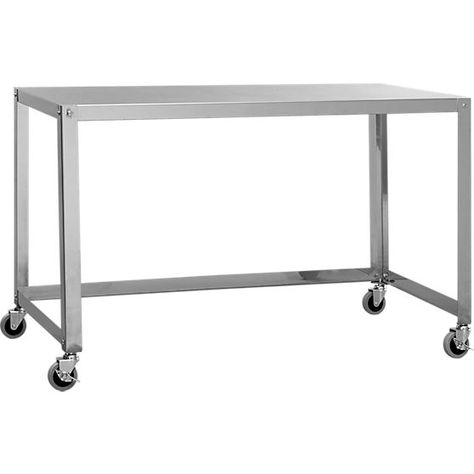 go-cart stainless rolling desk  | CB2 Modern Bar Cabinets, Modern Bar Cabinet, Cart Bar, Rolling Desk, Modern Dining Room Furniture, Bar Cabinets, Dining Room Furniture Modern, Desk Protector, Buffets And Sideboards