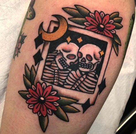 Honest Tattoo, Traditional Tattoo Leg Sleeve, Traditional Thigh Tattoo, Traditional Skull Tattoo, Traditional Tattoo Arm, Polaroid Tattoo, Envelope Tattoo, Traditional Tattoo Woman, Traditional Skull