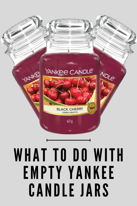 Yankee Candle Jars Reuse, Reuse Candle Jars, Jars Ideas, Yankee Candle Jars, Candle Ideas, Black Cherry, Yankee Candle, Storage Items, Diy Candles