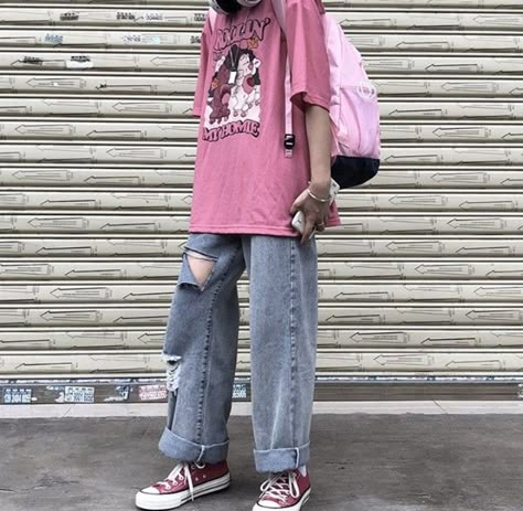 Saki K, Boyish Style, Baggy Clothes, All Jeans, Saiki K, Tomboy Style Outfits, Pinterest Outfits, Tomboy Fashion, Alternative Outfits