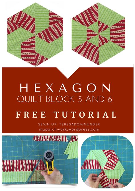 Hexagon Quilt Blocks, Hexagon Quilt Tutorial, Block Quilt Ideas, Lucy Boston, Quilts Blocks, Hexagon Patchwork, Paper Piercing, Patchwork Tutorial, Hexagon Quilts