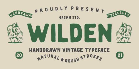 Wilden Font Rustic Logo, Typeface Font, Retro Typography, Logo Design Art, Typeface Design, Vintage Typography, Vintage Fonts, Typography Letters, Modern Fonts