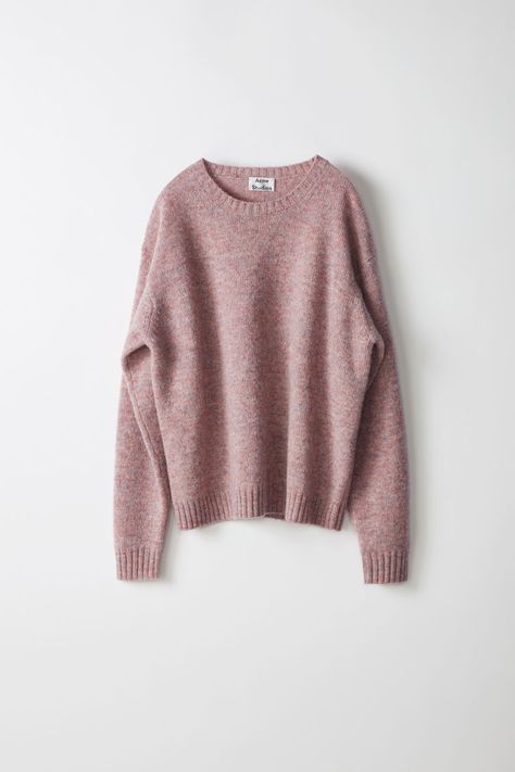 Acne Studios - Samara Wool dusty pink casual pullover sweater Dusty Pink Sweater, Julie James, Pink Clothes, Pink Pullover Sweater, Casual Pullover Sweater, Pink Outfits, Samara, Casual Pullover, Pink Sweater