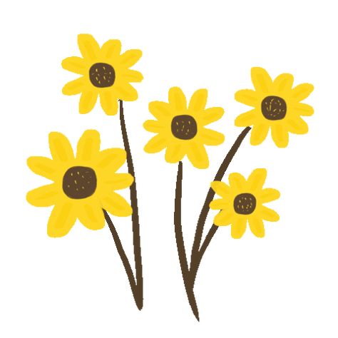 via GIPHY Animated Flowers Aesthetic, Yellow Aesthetic Gif, Yellow Flower Doodle, Flower Growing Animation, Flowers Blooming Animation, Brooch Aesthetic, Flower Animated, Flower Animation, Flowers Animated