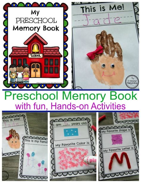 Preschool Memory Book Memory Book For Preschool, My Preschool Memory Book, Preschool End Of Year Memory Book, Preschool Memory Book Cover, Preschool Memory Book Printables Free, Preschool Scrapbook Ideas, Prek Memory Book, Preschool Yearbook, Preschool Scrapbook