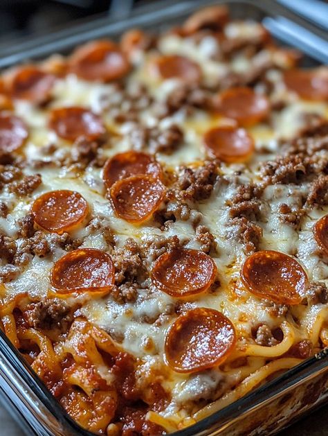 Ultimate Meat Lovers Pizza Casserole - Meat Lovers Pizza Tortellini Bake, Meat Lover Pizza Casserole, Macaroni Pizza Casserole, Ground Beef Pizza Casserole, Cheesy Beef Pizza Casserole, Hamburger Pizza Casserole, Pizza Casserole Crockpot, Crustless Pizza Casserole, Meat Lovers Pizza Casserole