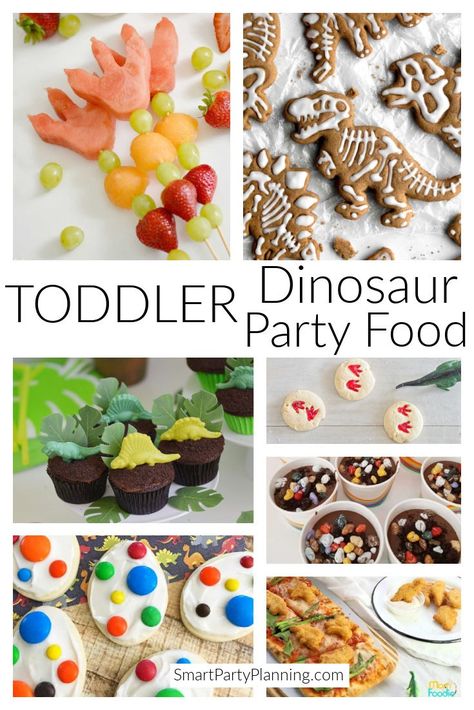 Toddler Dinosaur Party Food Dinosaur Birthday Appetizers, Food For A Dinosaur Birthday Party, Dinosaur Party Snacks Food Ideas, 3 Rex Birthday Party Food Ideas, Dinosaur Themed Snacks For Kids, Dinosaur Party Fruit, Dinosaur Inspired Food, Dino Food Party, Dino Birthday Party Food Dinosaur Snacks