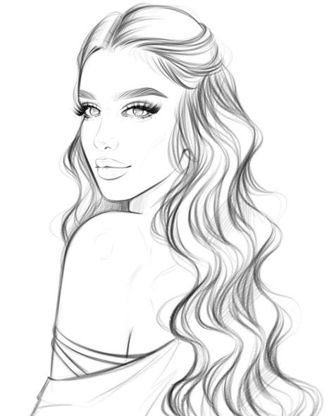 Cool Drawing Outlines, Face Outline Drawing Sketch, Girl Outline Drawing, People Outline Drawing, Face Outline Drawing, Face Coloring Pages, Girl Outlines, Best Hairstyles For Women, Face Outline