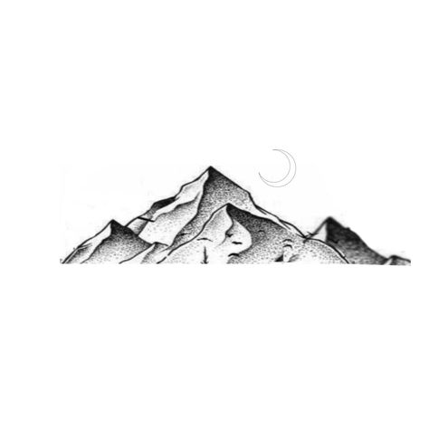 Mountain Background Tattoo, Mountain Band Tattoo Design, Mountain Patchwork Tattoo, Montenegro Tattoo, Mountain Sketches, Mountain Drawing Simple, Moutain Tattoos, Simple Mountain Tattoo, Berg Tattoo