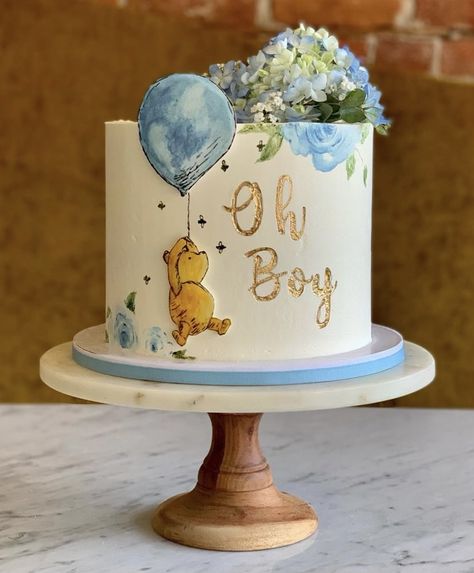 Pooh Baby Shower Cake, Vintage Pooh, Winnie The Pooh Cake, Classy Baby Shower, Pooh Birthday, Winnie The Pooh Baby Shower, Baby Shower Theme Decorations, Baby Shower Deco, Disney Baby Shower