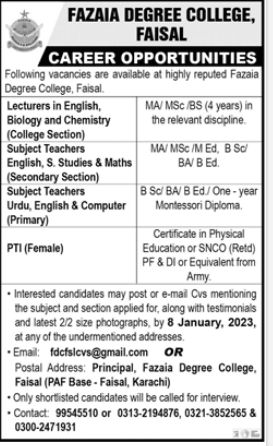 Computer Teacher, Women Education, College Job, New Jobs, Social Studies Teacher, Karachi Pakistan, Job Seekers, Jobs In Pakistan, January 15