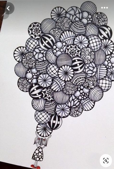 Zen Flower Tattoo, Trin For Trin Tegning, Pattern Zentangle, Drawing Decoration, Easy Pencil Drawing, Easy Zentangle, Zentangle Flowers, Arte Doodle, Zen Doodle Patterns