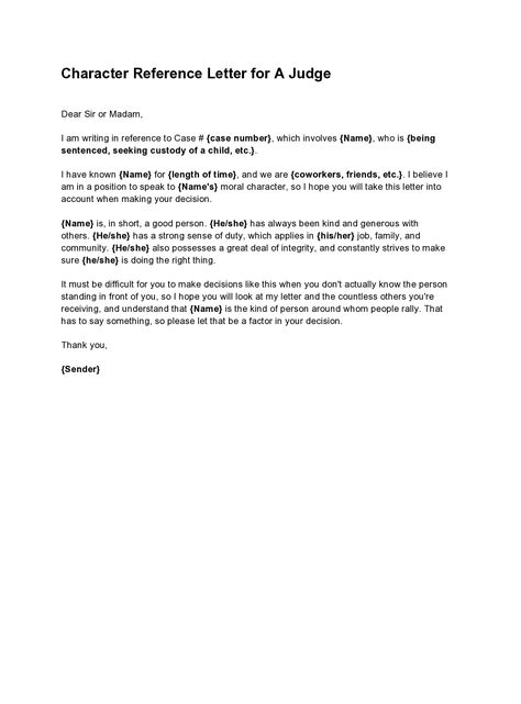 Sample Character Reference Letter For Court - BestTemplatess - BestTemplatess Character Letter For Court, Character Reference For Court, Character Reference Letter For Court, Writing A Character, Sample Character Reference Letter, Character Reference Letter Template, Reference Letters, Personal Reference Letter, Moral Character