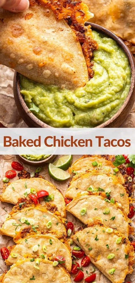 Ground Turkey Baked Tacos, Dinner Ideas For Group, Dinner Ideas With Ground Chicken, Corn Tortilla Recipes Dinners, Recipes Using Tortillas, Recipe With Corn Tortillas, Chicken Taco Filling, Runner Recipes, Oven Baked Chicken Tacos