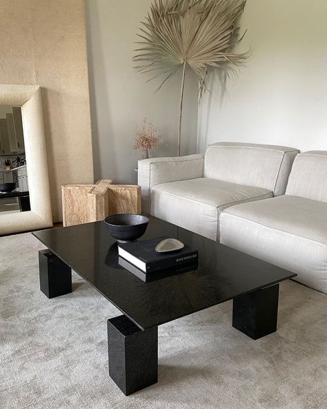 LUI TROVA | HOME DECOR on Instagram: “Floating Grey/black granite coffee table. (DM FOR PRICE & DETAILS) 47”x32”x12”T” Black Granite Coffee Table, Granite Coffee Table, Black Granite, House Interior, Floating, Coffee Table, Couch, House Design, Interior Design