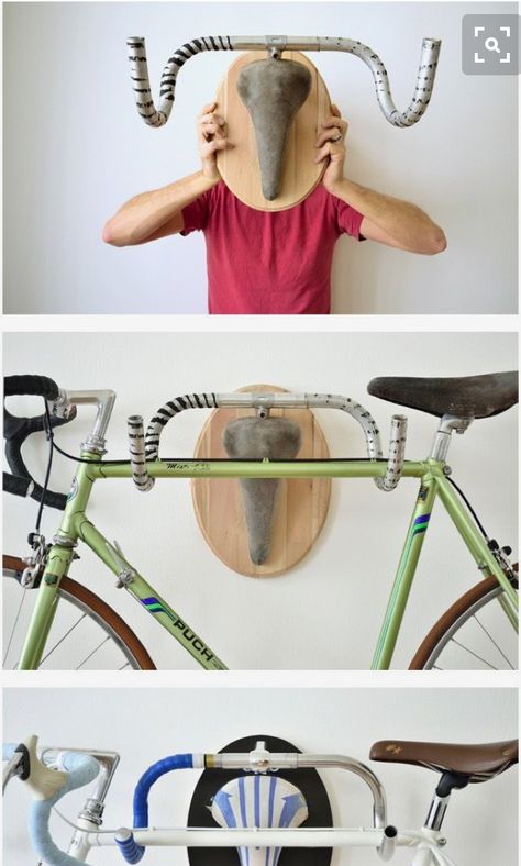 Bike Storage Apartment, Diy Bike Rack, Indoor Bike Storage, Bicycle Hanger, Apartments Interior, Bike Rack Wall, Bike Storage Solutions, Bike Hooks, Bike Hanger