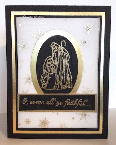 All Ye Faithful Bonus Project #5 - The Stamp Camp Christmas Cards 2017, Christian Christmas Cards, Religious Christmas Cards, Gift Card Holders, Christmas Card Inspiration, Christian Cards, Homemade Christmas Cards, Christmas Paper Crafts, Stampin Up Christmas Cards