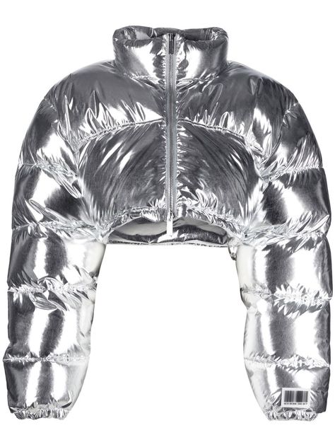 Metallic Puffer Jacket, Puffer Jackets For Women, Girls Puffer Jacket, Silver Jacket, Metallic Jacket, Cropped Puffer Jacket, Metallic Look, Jackets For Men, Layer Style