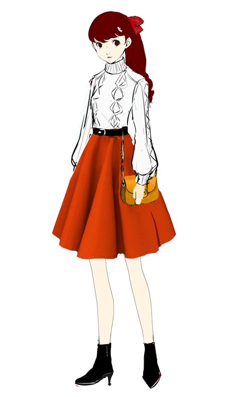 Sumire Winter Clothes Art - Persona 5 Royal Art Gallery Persona 5 Outfits, Persona Characters, Persona 5 Royal, 5 Outfits, Outfit References, Clothes Art, Persona Series, Royal Art, Persona 5