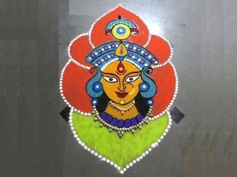 9 Best Dasara and Navratri Rangoli Designs 2019 Durga Puja Rangoli, Dussehra Rangoli Designs Easy, Dasara Rangoli Designs Latest, Dussehra Decoration Ideas In School, Durga Rangoli Designs, Rangoli For Dussehra, Dussehra Decoration, Dasara Rangoli Designs, Dussehra Rangoli Designs