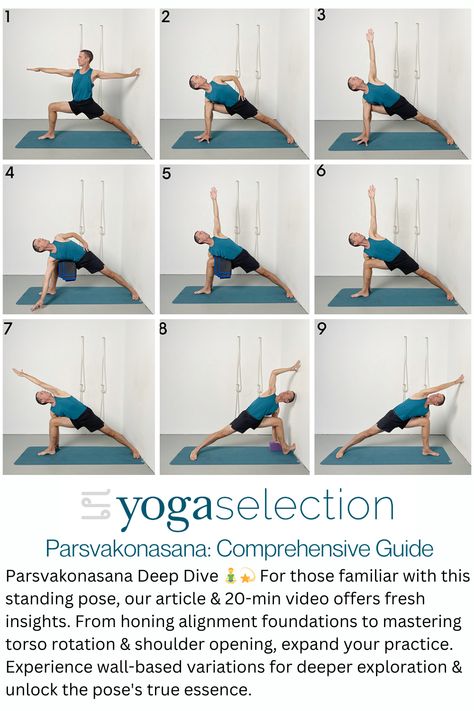 Parsvakonasana, a comprehensive guide. Trikonasana Variations, Form Essentials, Trikonasana Pose, Standing Asanas, Spinal Mobility, Shoulder Stiffness, Iyengar Yoga Poses, Yoga Rope, Side Angle Pose