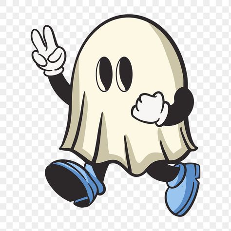 Ghost Character, Ghost Ghost, Halloween Retro, Ghost Png, Retro Graphics, Retro Illustration, Digital Sticker, Graphic Design Posters, Svg Design