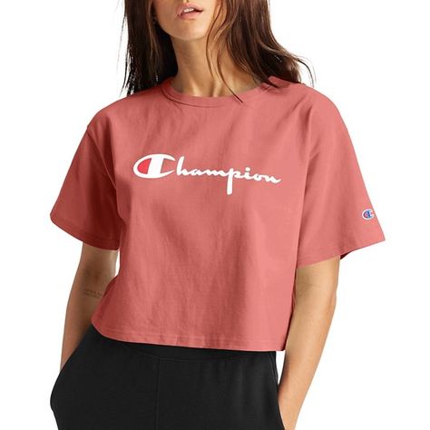 Male And Female Signs, Sport Look, Baggy Clothes, Sport Style, Vintage Champion, Script Logo, Cropped Tee, Basic Tee, Vintage Logo