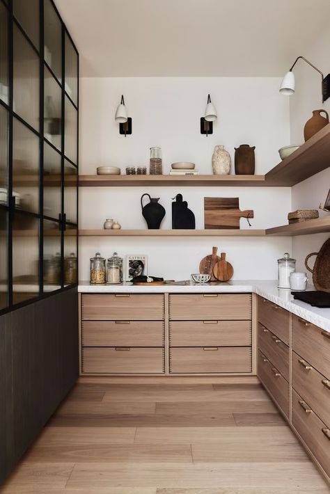 Lindye Galloway, Beautiful Pantry, Modern Pantry, Dirty Kitchen, California Ranch, Butlers Pantry, Bathroom Tile Designs, Modern Organic, Butler's Pantry