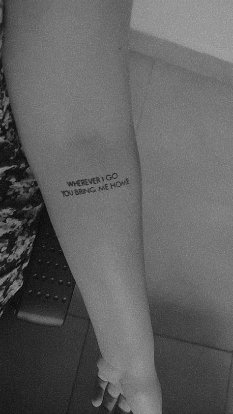 Tattoo Ideas For 18th Birthday, Harry Styles Sweet Creature Tattoo, You Bring Me Home Tattoo, Sweet Creature Tattoo Harry Styles, Sweet Creature Tattoo, Hs Tattoo, One Direction Tattoo, 1d Tattoos, Harry Styles Inspired Tattoos