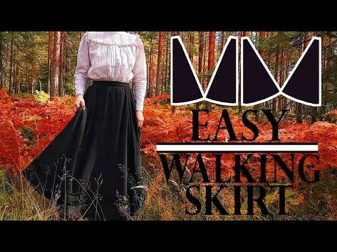 (1) My favorite method for making skirts - YouTube Skirt Sewing Pattern Free, Making Skirts, Vintage Skirt Pattern, Cottagecore Skirt, Walking Skirt, Victorian Skirt, Skirt Pattern Free, Long Skirt Fashion, Diy Skirt