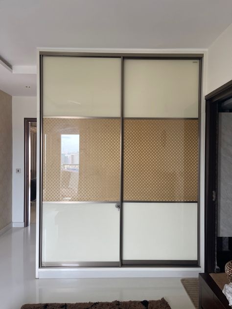 9’ Tall Sandwich glass Wardrobe layered with Fabric and Wallapper Sandwich Glass Wardrobe, Fabric Sandwich Glass Wardrobe, Aristo Wardrobe, Glass Wardrobe, Wardrobe Interior, Wardrobe Designs, Wardrobe Interior Design, Wardrobe Design Bedroom, Storage Units