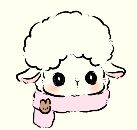 Sheep Widget, Sheep Kawaii, Korean Illustration, Bakery Shop Design, Barbie Cartoon, Easy Doodles, Patterns Wallpaper, Cute Sheep, Army Love