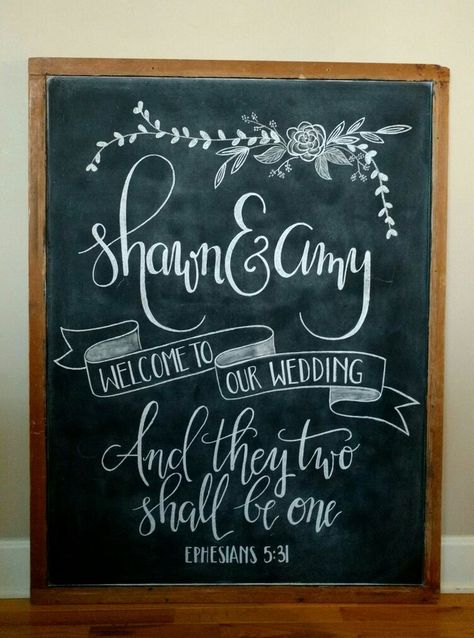 Welcome to our wedding chalkboard, Wedding chalkboard,  hand lettering, wedding chalk art. Chalk art by Caroline's Lettering Co.  March 2017 Thank You Chalkboard Sign Chalk Art, Welcome To Our Wedding Chalkboard Sign, Wedding Chalkboards Ideas, Wedding Chalkboard Signs Reception, Wedding Chalk Board, Wedding Chalkboard Art, Wedding Chalkboard Ideas, Welcome To Wedding Sign, Wedding Chalk Art