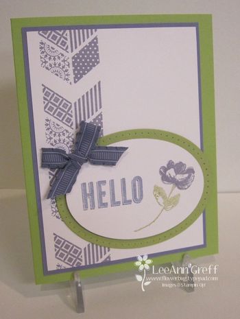 Other Oh Hello Card Example too Lee Ann Greff Cards, Leeann Greff, Stamping Crafts, Hello February, Lee Ann, Ministry Ideas, Scrapbook Room, Woman Card, Hello Cards