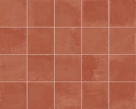 Porcelain tile in a warm brick colour that accurately recreates shade variations and marks on the surface of natural clay. Due to its high-tech performance, this range is an excellent choice since it is easy to clean and extremely durable. Available in three colours and two patterns, with Class 2 slip resistance rating, these tiles are not only suitable for interiors but can also be laid on patios, and balconies or in public buildings. Terra Cotta Texture, Terracotta Tile Texture, Brick Colour, Lobby Hotel, Color Terracota, Terracotta Tile, Tile Texture, Natural Clay, Brick Colors