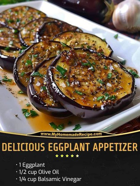 Recipes With Balsamic Vinegar, Recipes With Balsamic, Eggplant Appetizer, Balsamic Vinegar Recipes, Eggplant Recipes Easy, Greek Chicken Recipes, Diet Recipes Easy, Italian Spices, Recipes Delicious