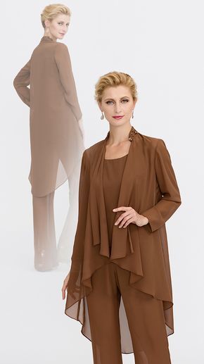 Long Sleeves Chiffon Wedding Party / Evening Women's Wrap With Beading Coats / Jackets Dress Formal Wedding Guest, Mother Of The Bride Suits, Wedding Pants, Sporty Dress, Metal Clothing, Mother Of The Bride Dress, Chiffon Long Sleeve, Fall Skirts, Elegant Shirt