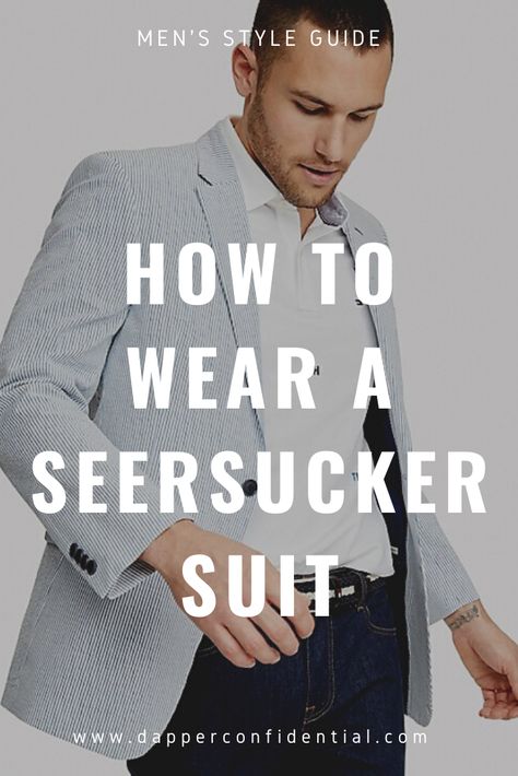 Men Seersucker Suit, Sear Sucker Suit Men, Seersucker Outfit Mens, Seersucker Blazer Outfit Men, Blue Seersucker Suit Men, Seersucker Jacket Outfit Men, Seer Sucker Suit, Gentleman Style Summer, Gentleman Style Suit