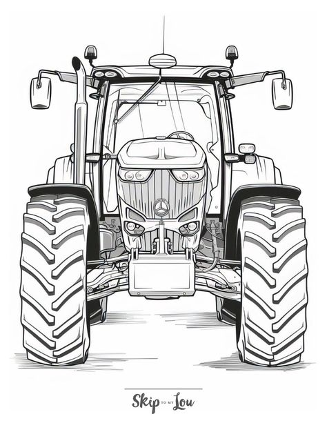 19 Trusty Tractor Coloring Pages: Free Printables | Skip To My Lou Tractor Drawing, Toddler Crayons, Tractor Coloring Pages, Farm Coloring Pages, Skip To My Lou, Holiday Crafts Diy, Horse Coloring Pages, Free Coloring Sheets, Cars Coloring Pages