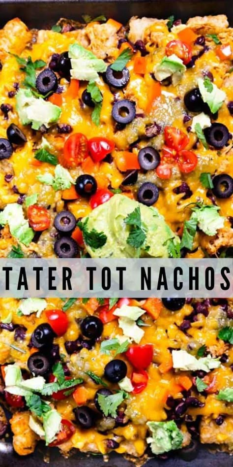 Loaded Tater Tot Nachos, Nacho Tots Recipe, Tater Tot Topping Ideas, Nacho Tater Tots, Blackstone Recipes With Ground Beef, Tater Tot Nachos Ground Beef, Tachos Tater Tots, Tater Nachos, Tater Tot Nachos Recipes