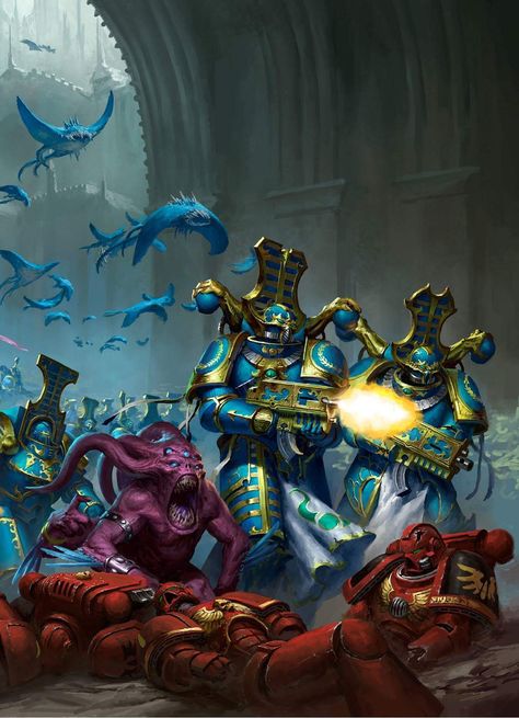 Chaos Marines 40k, Warhammer 40k Chaos, Tzeentch 40k, Thousand Sons Art, 40k Thousand Sons Art, 40k Thousand Sons, Warhammer 40k Tzeentch Art, Thousand Sons Art 40k, Thousand Sons 40k