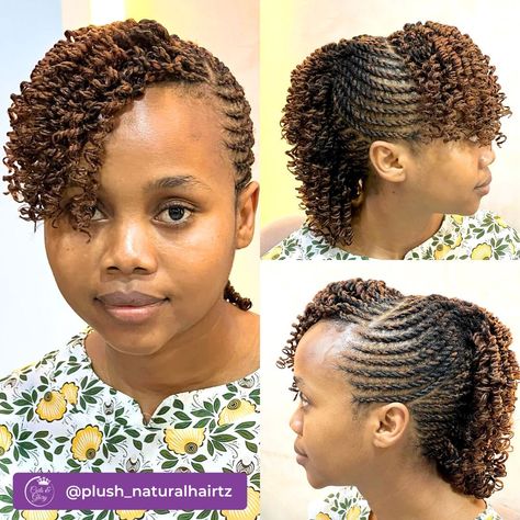 60 Simple Flat Twists Hairstyles on All Natural Hair Types, Textures and Length - Coils and Glory Flat Twists Hairstyles, African Hairstyles For Women, Glaze Hair, Natural Hair Flat Twist, Natural Hair Protective Styles, Flat Twist Hairstyles, Twists Hairstyles, Flat Twists, Natural Hair Twist Out