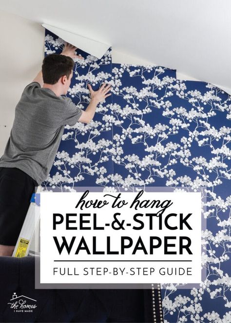 Peel Off Wallpaper, Renter Friendly Decorating, Peal And Stick Wallpaper, How To Hang Wallpaper, Laser Level, How To Hang, Rental Decorating, Wood Wallpaper, Décor Diy