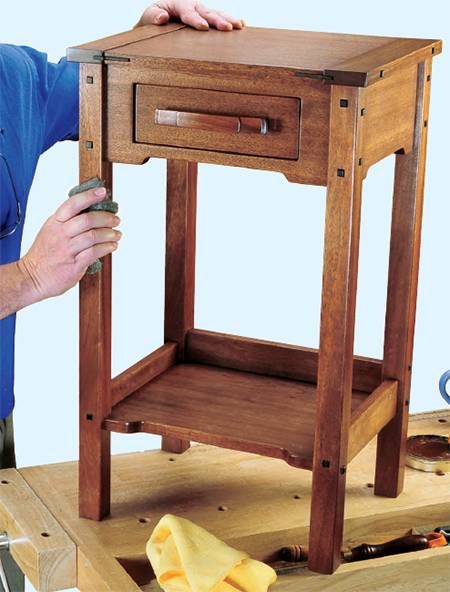 Green And Green Furniture, Bedside Table Plans, Kids Woodworking Projects, Woodworking Plans Patterns, Woodworking Projects Furniture, Woodworking Plans Beginner, Simple Woodworking Plans, Arts And Crafts Furniture, Woodworking Projects For Kids