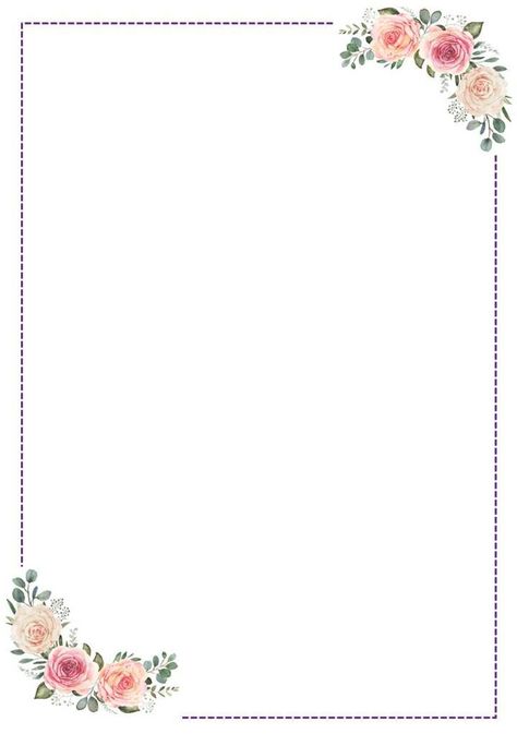 Boarders Designs For Projects, Wedding Card Frames, Writing Paper Printable Stationery, Bond Paper Design, Digital Invitations Wedding, Floral Cards Design, Frame Border Design, Floral Border Design, Colorful Bouquet