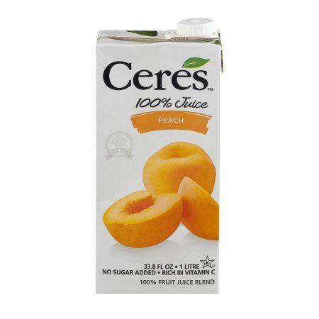 Ceres 100% Juice Peach, 33.8 FL OZ - Walmart.com Ceres Juice, Peach Puree, Pear Juice, Peach Juice, Wheat Free, Fruit Juice, Gummy Candy, The Winner, Food Store