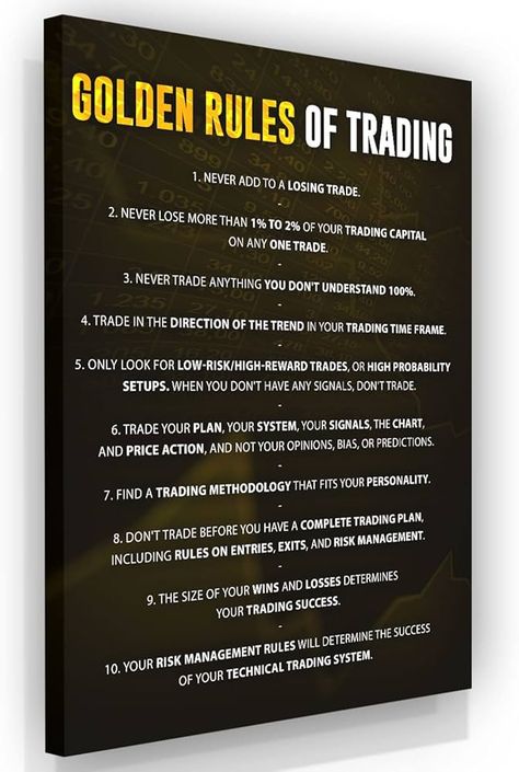 Amazon.com: NATVVA Making Money Trading Motivational Wall Art Poster 1 Million Dollars Trader Canvas Prints Painting Picture Artwork Bedroom Office Decor for Living Room: Posters & Prints Trading Office, Trading Life, Trading Motivation, Trading Room, The Golden Rule, Learning Mathematics, Golden Rules, Money Trading, Painting Picture