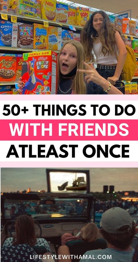 Wondering on what things to do with friends? Check out 50+ insane crazy and trendy things to do with friends that you'll absolutely love to try! The are cool, aesthetic and even fun things to do at sleepver that you dont want to miss out on! Things To Do At A Mall With Friends, Fun Things To Do With Roommates, Things To Do With Friendgroup, Fun Outings With Friends, Fun Things To Do With Friends For Teens, Things To Do At A Party, To Do With Friends, Friend Hangout Ideas, Hang Out Ideas