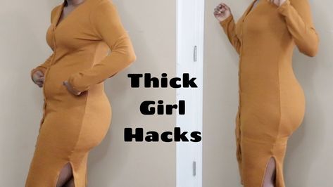 CURVY GIRL HACKS  to Instantly Look Slimmer in Clothes How To Look Instantly Slimmer, Chubby Women Outfits, Outfits For Curvy Figures, Dress For Curvy Women, Outfits For Chubby Girls, Chubby Girl Outfits, Dress For Chubby, Girl Hacks, Curvy Women Dresses